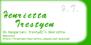 henrietta trestyen business card